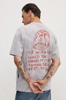 Хлопковая футболка ARMIN Desigual, фиолетовый