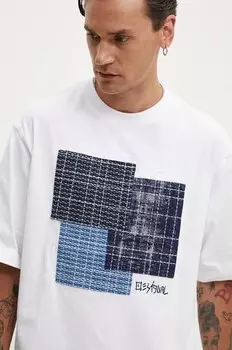 Хлопковая футболка ARNOLDO Desigual, белый