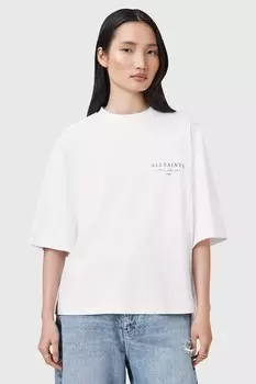 Хлопковая футболка AROMA Allsaints, белый