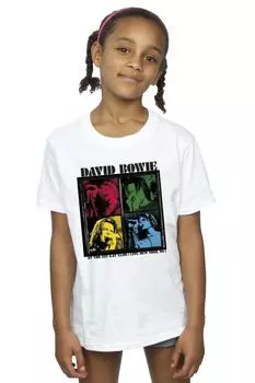 Хлопковая футболка At The Kit Kat Club в стиле поп-арт David Bowie, белый