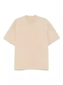 Хлопковая футболка Auralee, нейтральный