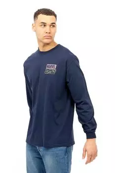 Хлопковая футболка Avengers Assemble Marvel, темно-синий