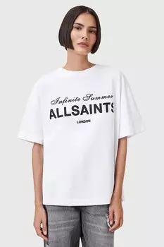 Хлопковая футболка AVRI Allsaints, белый