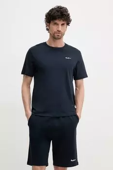 Хлопковая футболка BACK CLAG Pepe Jeans, темно-синий