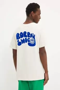 Хлопковая футболка Barrow, бежевый