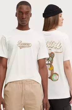 Хлопковая футболка Barrow, бежевый