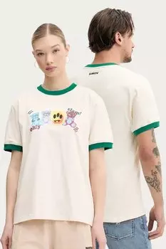 Хлопковая футболка Barrow, бежевый