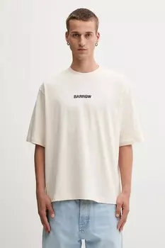 Хлопковая футболка Barrow, бежевый