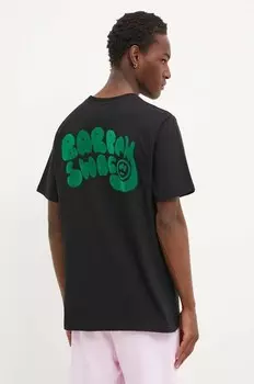 Хлопковая футболка Barrow, черный