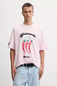 Хлопковая футболка Barrow, розовый