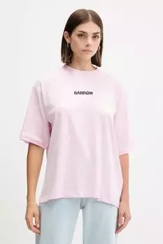 Хлопковая футболка Barrow, розовый