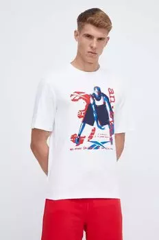Хлопковая футболка Basketball Reebok, белый