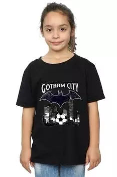 Хлопковая футболка Batman Football Gotham City DC Comics, черный