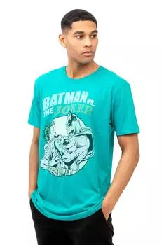 Хлопковая футболка «Бэтмен против Джокера» DC Comics, зеленый
