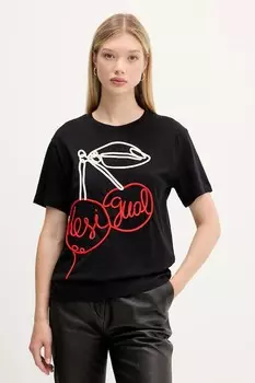 Хлопковая футболка BERLIN Desigual, черный