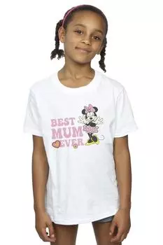 Хлопковая футболка Best Mum Ever Disney, белый