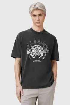 Хлопковая футболка BETTER Allsaints, серый