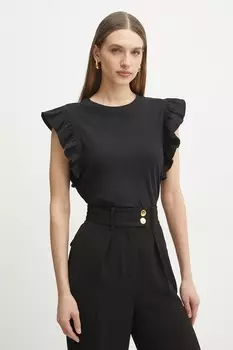 Хлопковая футболка BEYE Silvian Heach, черный