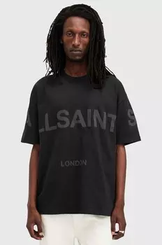 Хлопковая футболка BIGGY AllSaints, черный