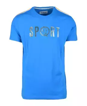 Хлопковая футболка Bikkembergs, синий