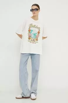Хлопковая футболка Billabong, белый