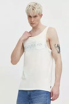 Хлопковая футболка Billabong, бежевый