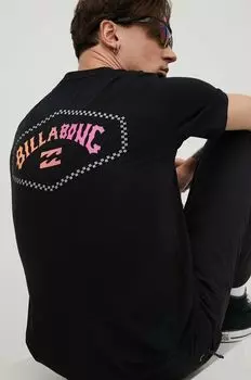 Хлопковая футболка Billabong, черный
