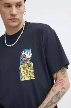 Хлопковая футболка Billabong, черный