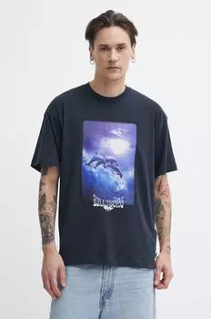 Хлопковая футболка Billabong, черный
