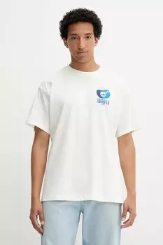 Хлопковая футболка Billiard Tee Adidas Originals, бежевый