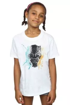 Хлопковая футболка Black Panther Splash Marvel, белый