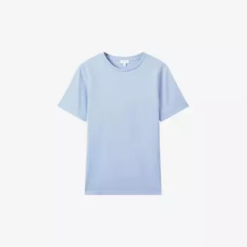 Хлопковая футболка Bless с круглым вырезом и короткими рукавами Reiss, цвет delph blue mela