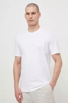 Хлопковая футболка Boss, белый