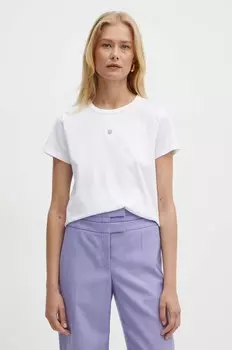 Хлопковая футболка Boss, белый