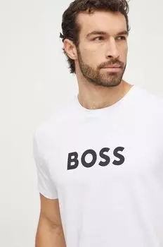 Хлопковая футболка BOSS Boss, белый