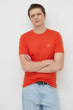 Хлопковая футболка BOSS BOSS ORANGE Boss, оранжевый