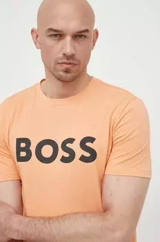 Хлопковая футболка BOSS BOSS ORANGE Boss, оранжевый