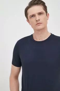 Хлопковая футболка BOSS Boss, темно-синий
