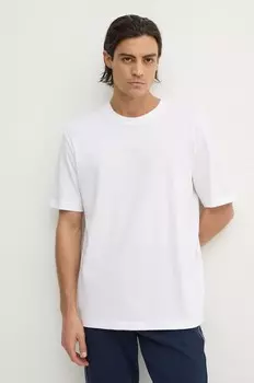 Хлопковая футболка Boss Green, бежевый