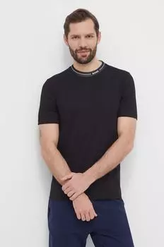 Хлопковая футболка Boss Green, черный