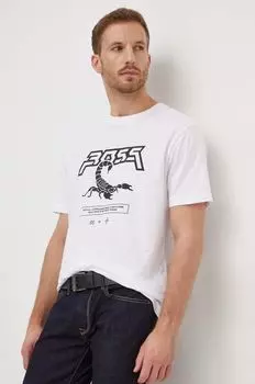 Хлопковая футболка Boss Orange, белый