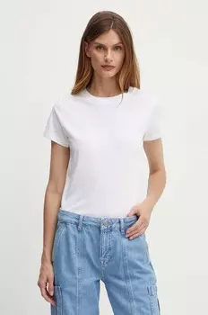 Хлопковая футболка Boss Orange, белый