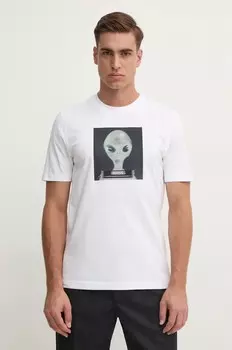 Хлопковая футболка Boss Orange, белый