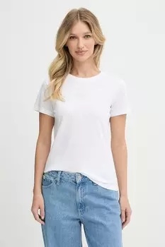 Хлопковая футболка Boss Orange, белый