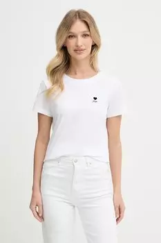 Хлопковая футболка Boss Orange, белый