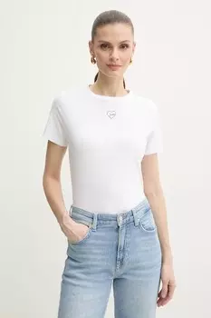 Хлопковая футболка Boss Orange, белый