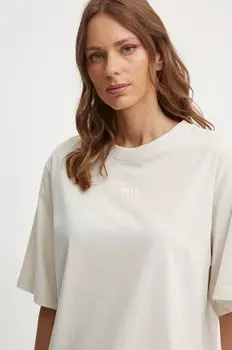 Хлопковая футболка Boss Orange, бежевый