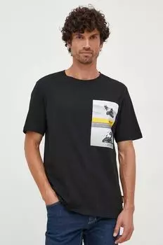 Хлопковая футболка BOSS ORANGE Boss, черный