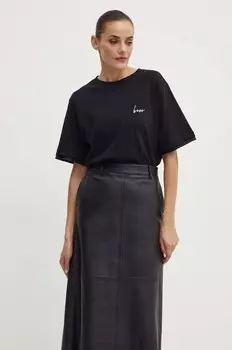 Хлопковая футболка Boss Orange, черный