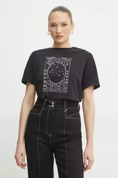 Хлопковая футболка Boss Orange, черный